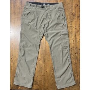 Prana Zion Pants Stretch Men's 36X30 Relaxed Fit Gorpcore Hiking Belted Roll Up